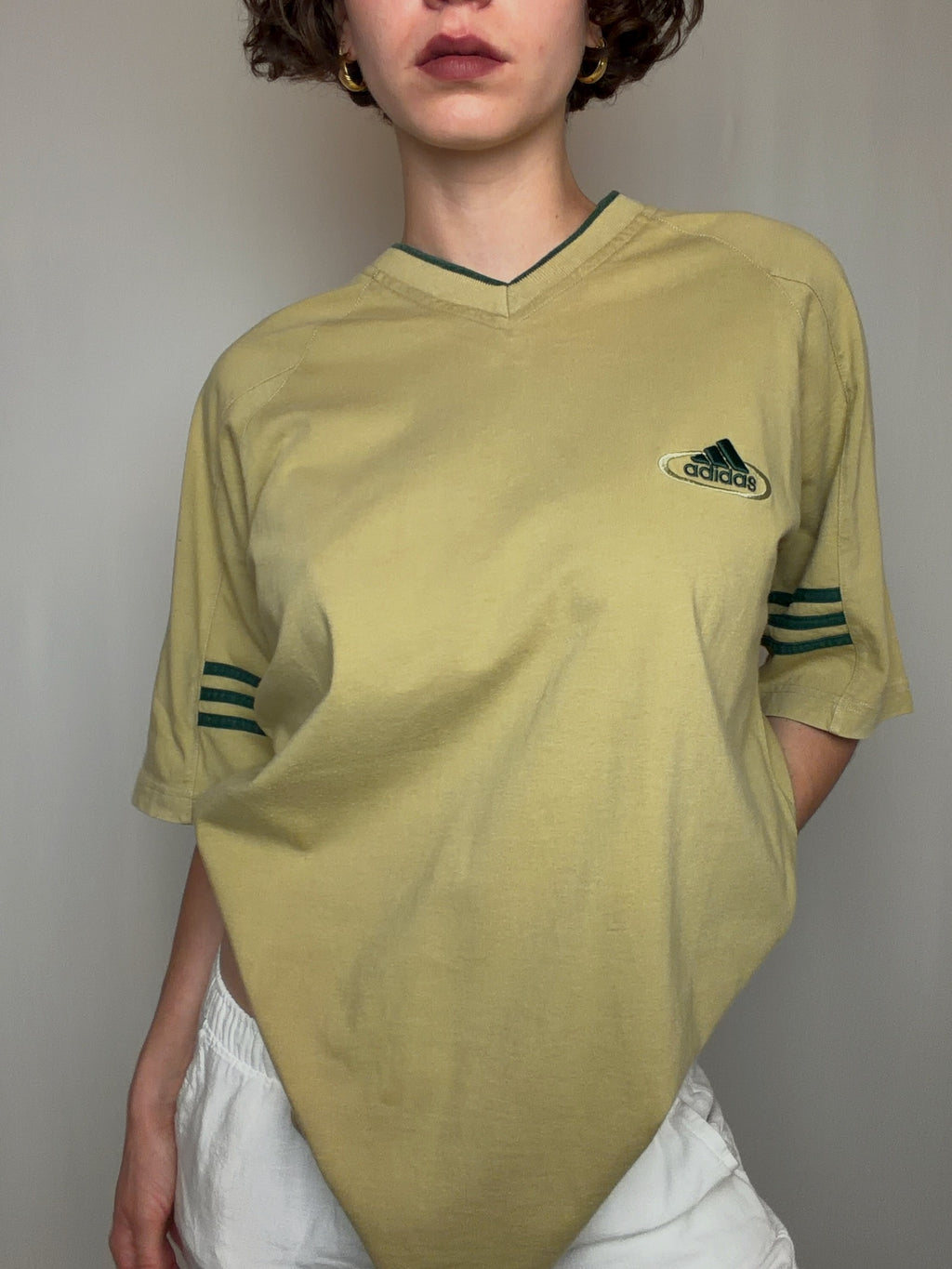 Tshirt kaki Adidas L vintage