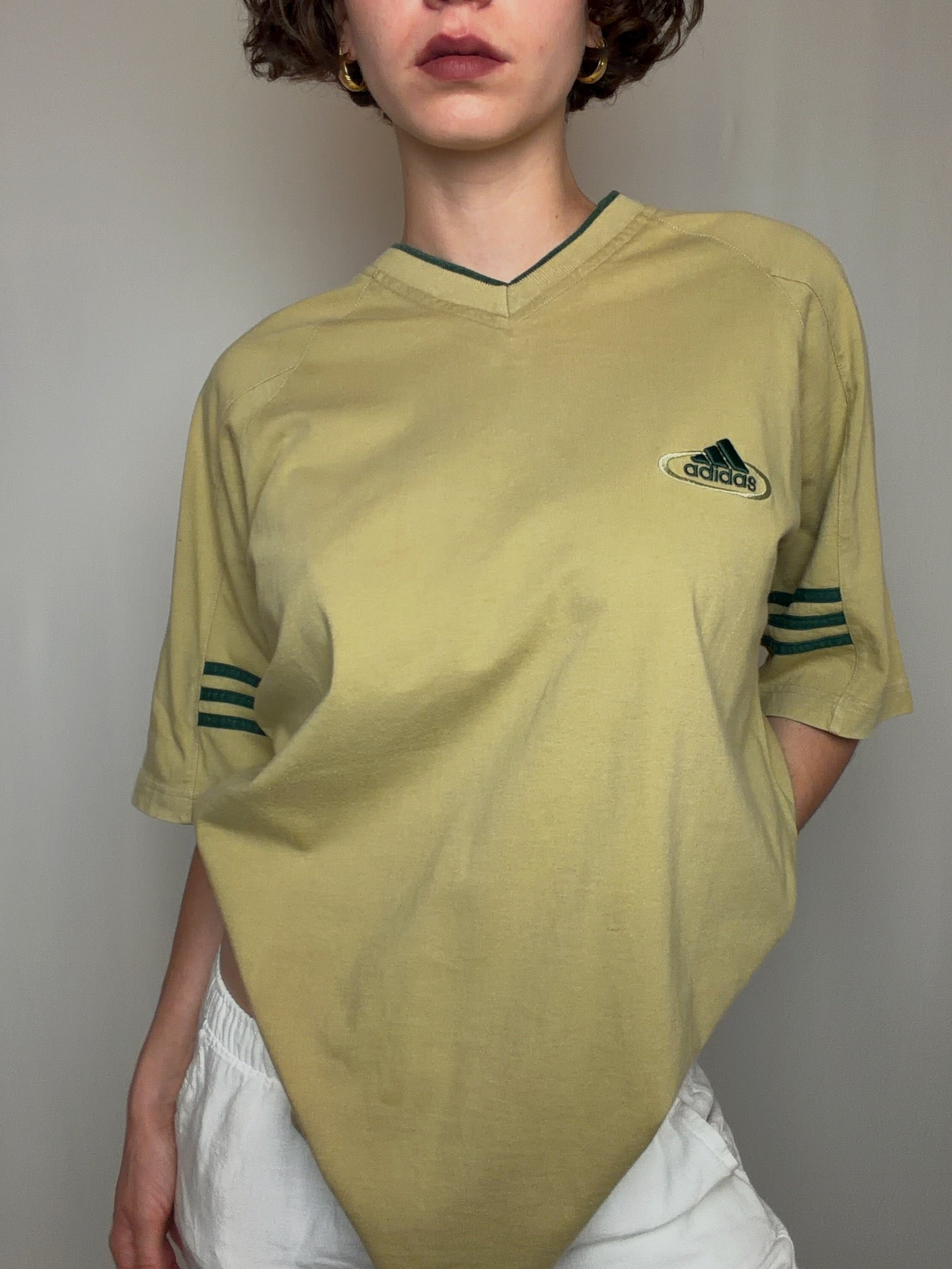 Tshirt kaki Adidas L vintage
