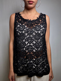 Black lace top S vintage