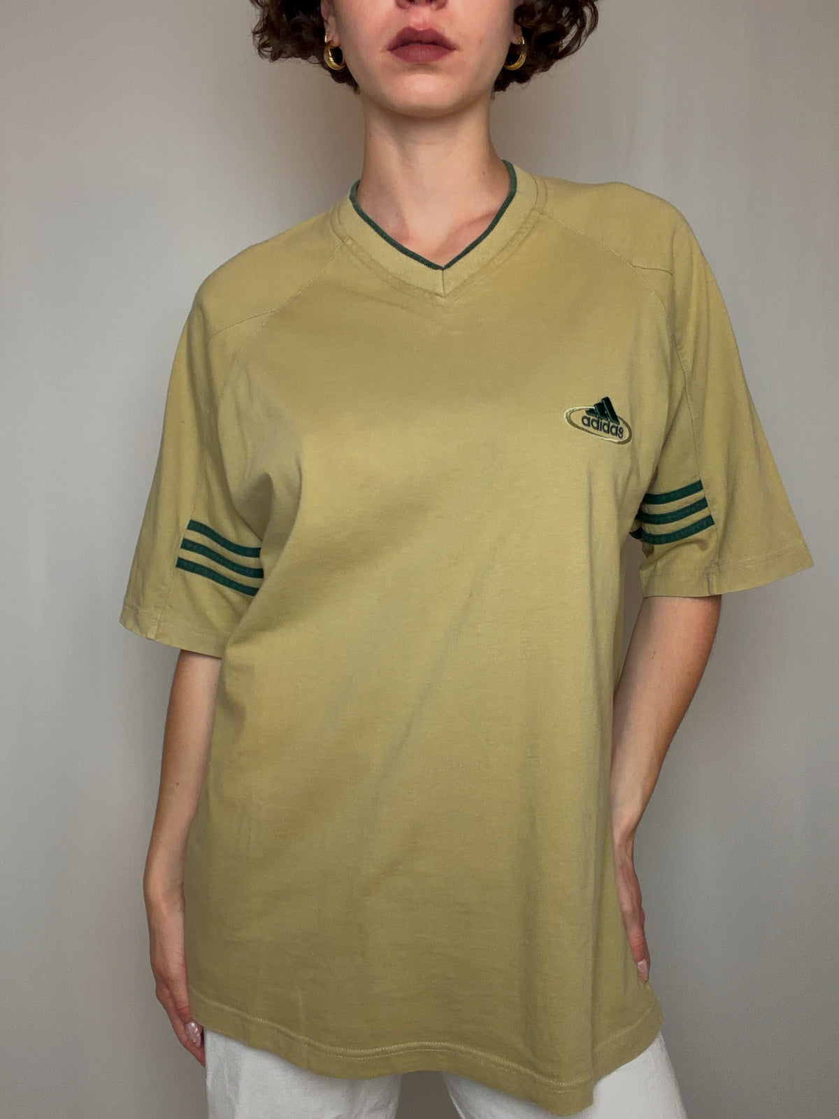 Tshirt kaki Adidas L vintage