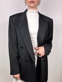 Vintage L/XL übergroßer schwarzer Blazer