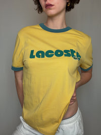 Tshirt jaune et vert Lacoste M vintage
