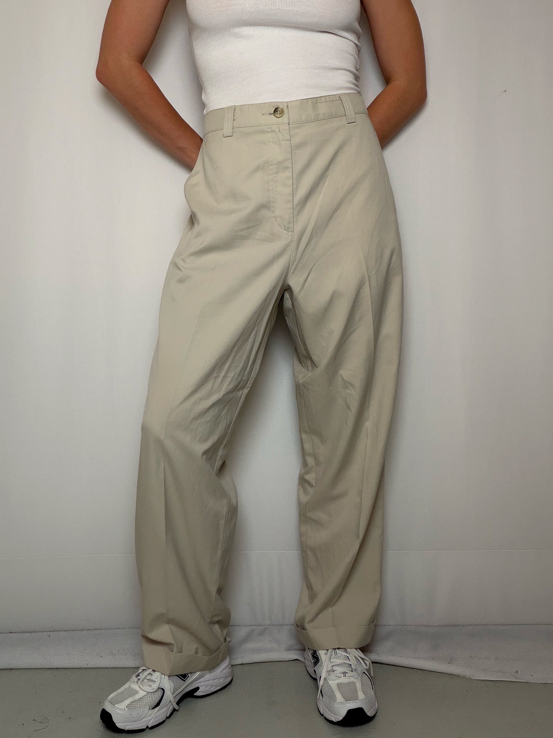 Pantalon chino beige Adidas S vintage