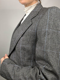 Vintage Grey Plaid Blazer M/L