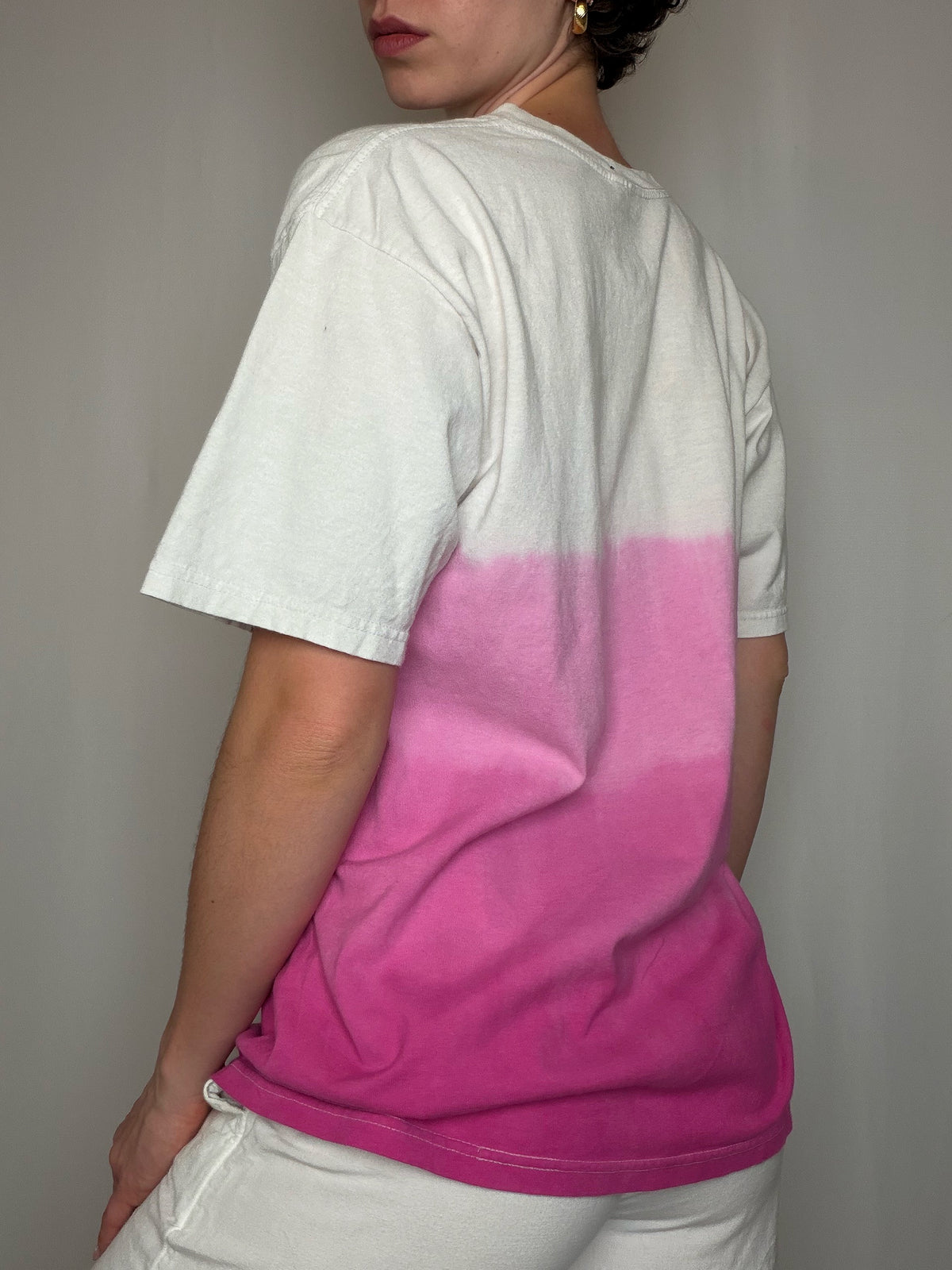 T-shirt blanc tie&dye Bob L'éponge XL vintage