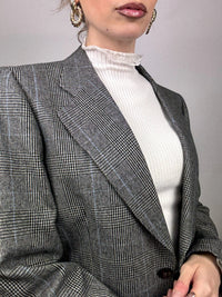 Vintage Grey Plaid Blazer M/L