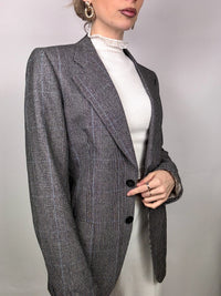 Vintage Grey Plaid Blazer M/L