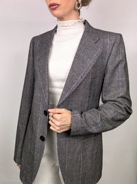 Vintage Grey Plaid Blazer M/L