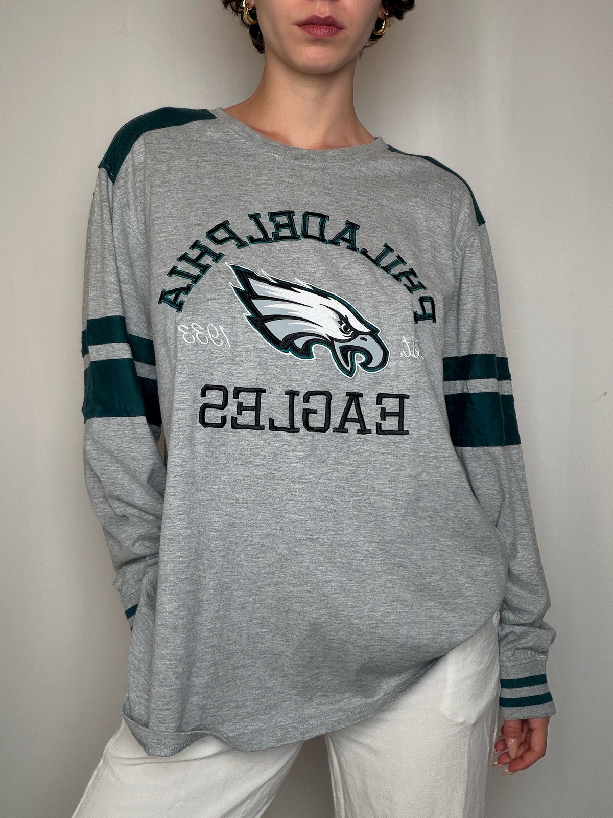 T-shirt manches longues gris NFL XL vintage