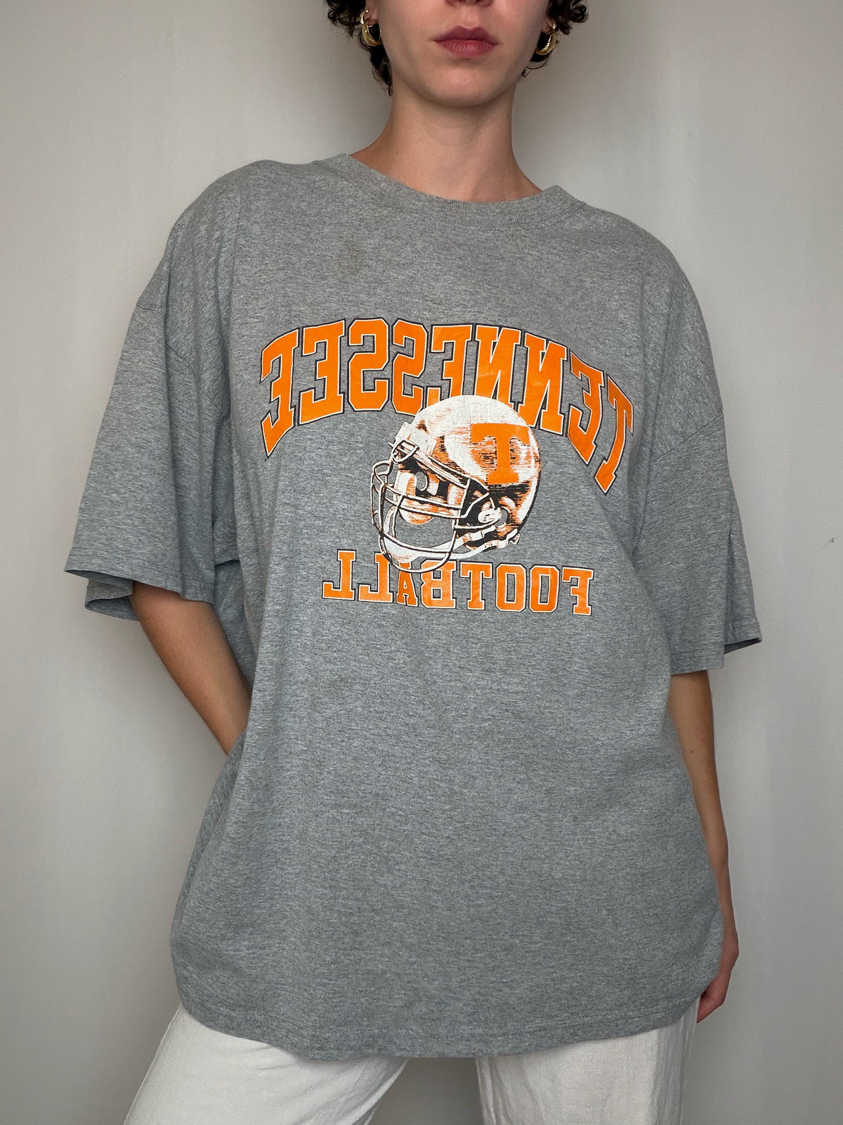 T-shirt gris imprimé TENESSEE Adidas XL vintage