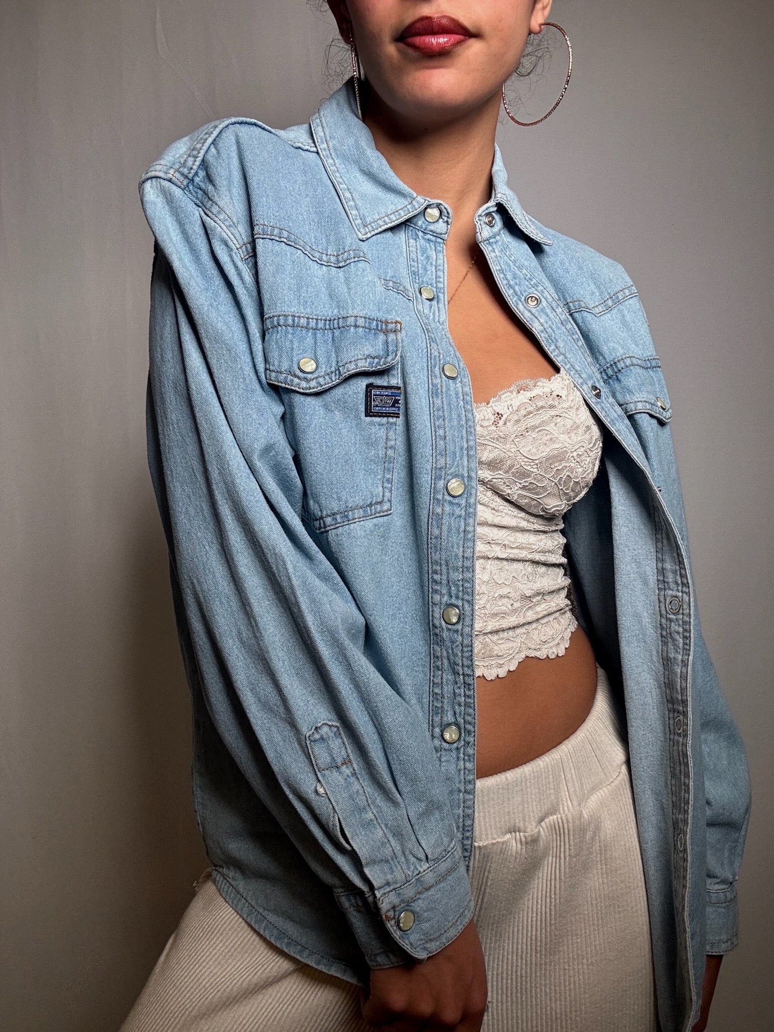 Vintage Denimhemd Größe S