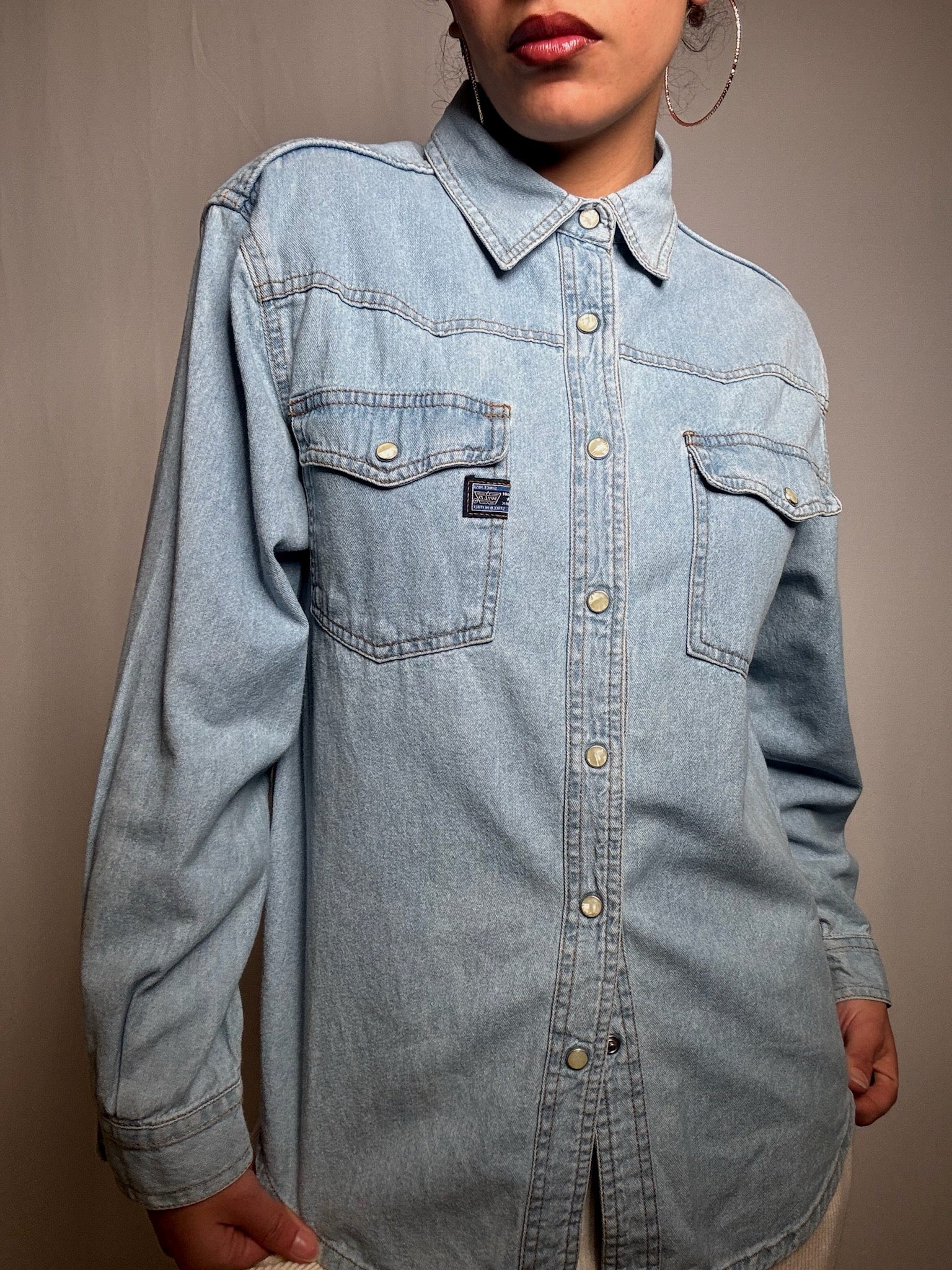 Vintage Denimhemd Größe S