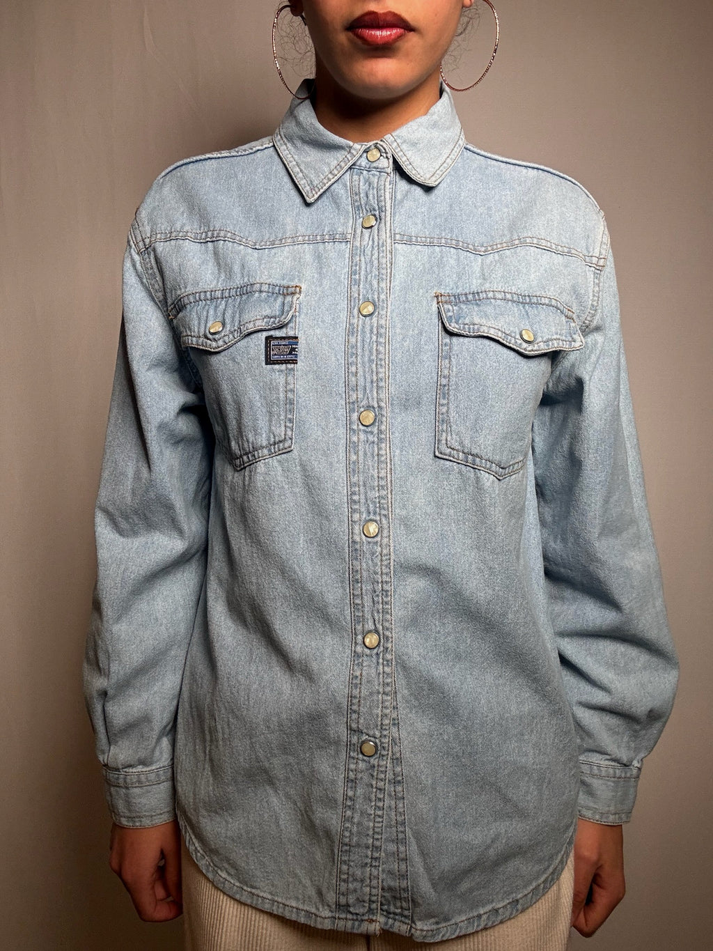 Vintage Denimhemd Größe S