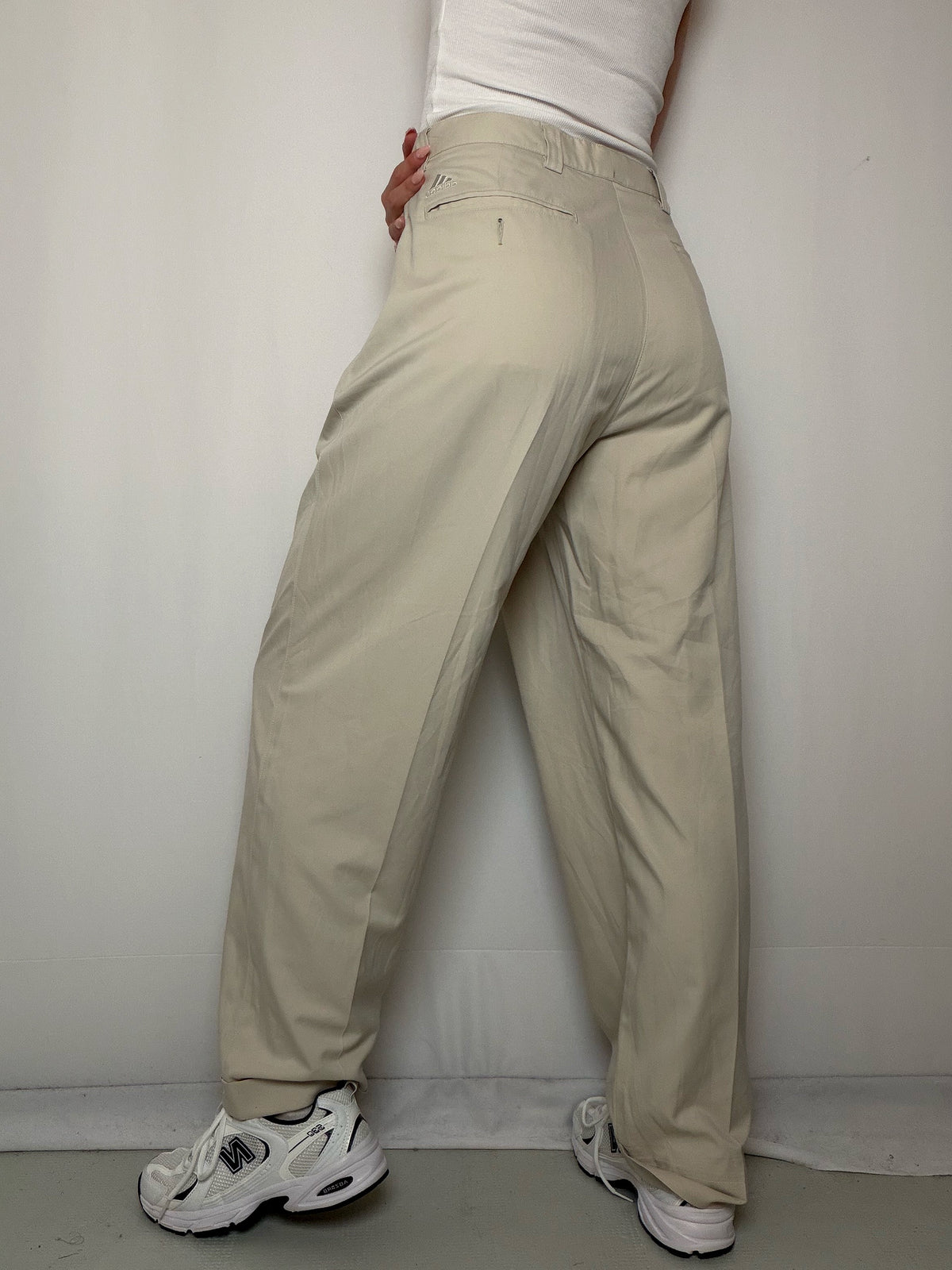 Pantalon chino beige Adidas S vintage