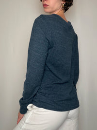 T-shirt gris bleu manches longues Polo RL S vintage
