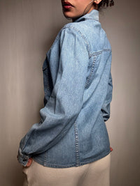 Tailliertes Vintage-Jeanshemd M