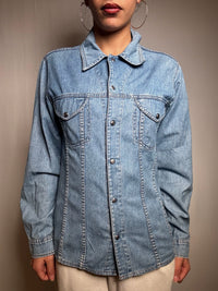 Tailliertes Vintage-Jeanshemd M