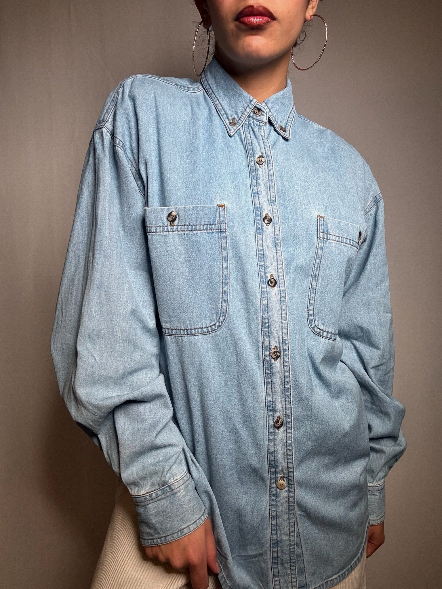 Chemise en denim clair M vintage