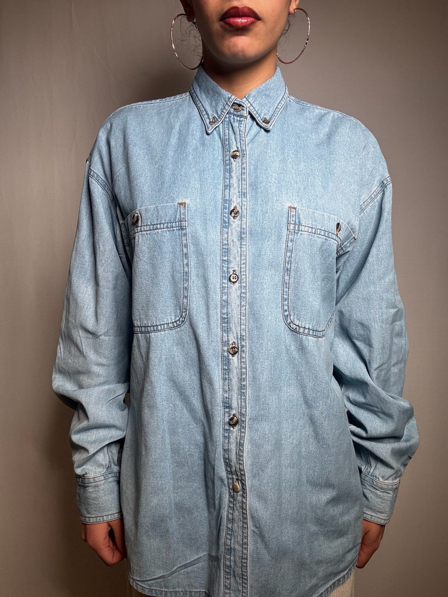 Chemise en denim clair M vintage