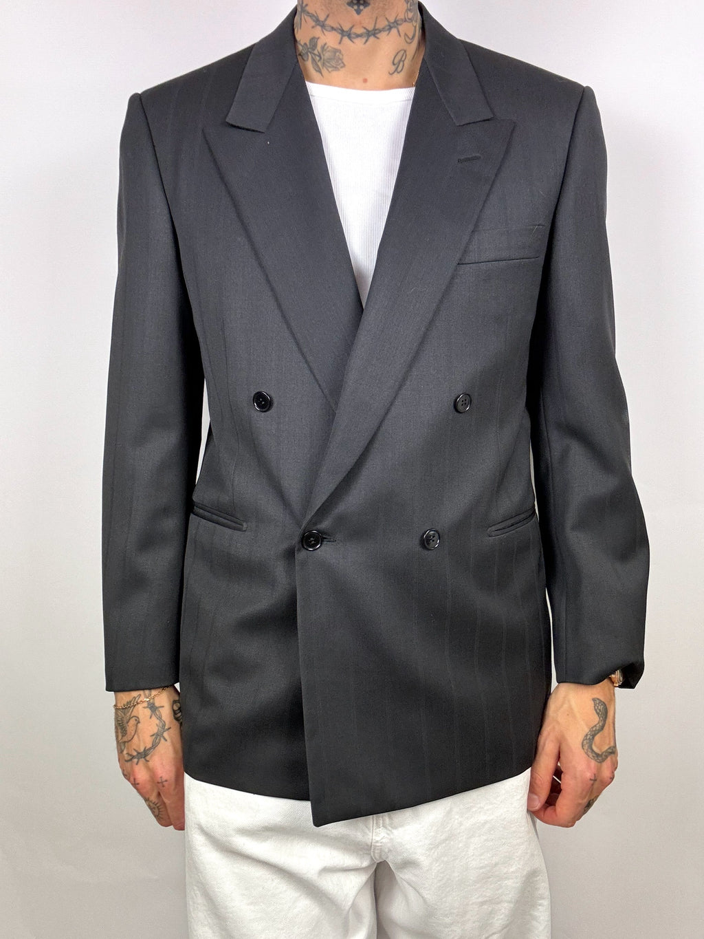 Vintage L/XL übergroßer schwarzer Blazer