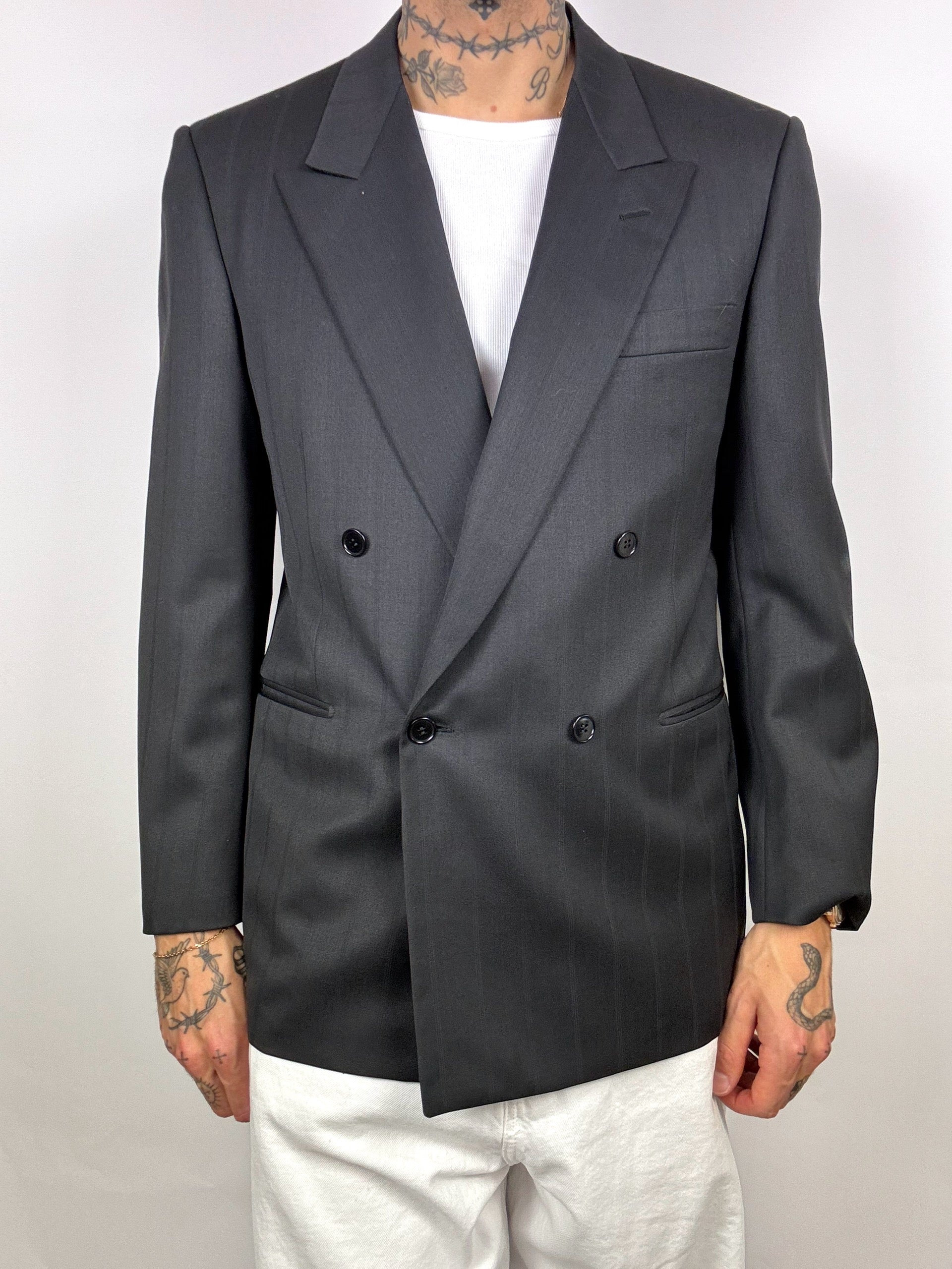 Vintage L/XL übergroßer schwarzer Blazer