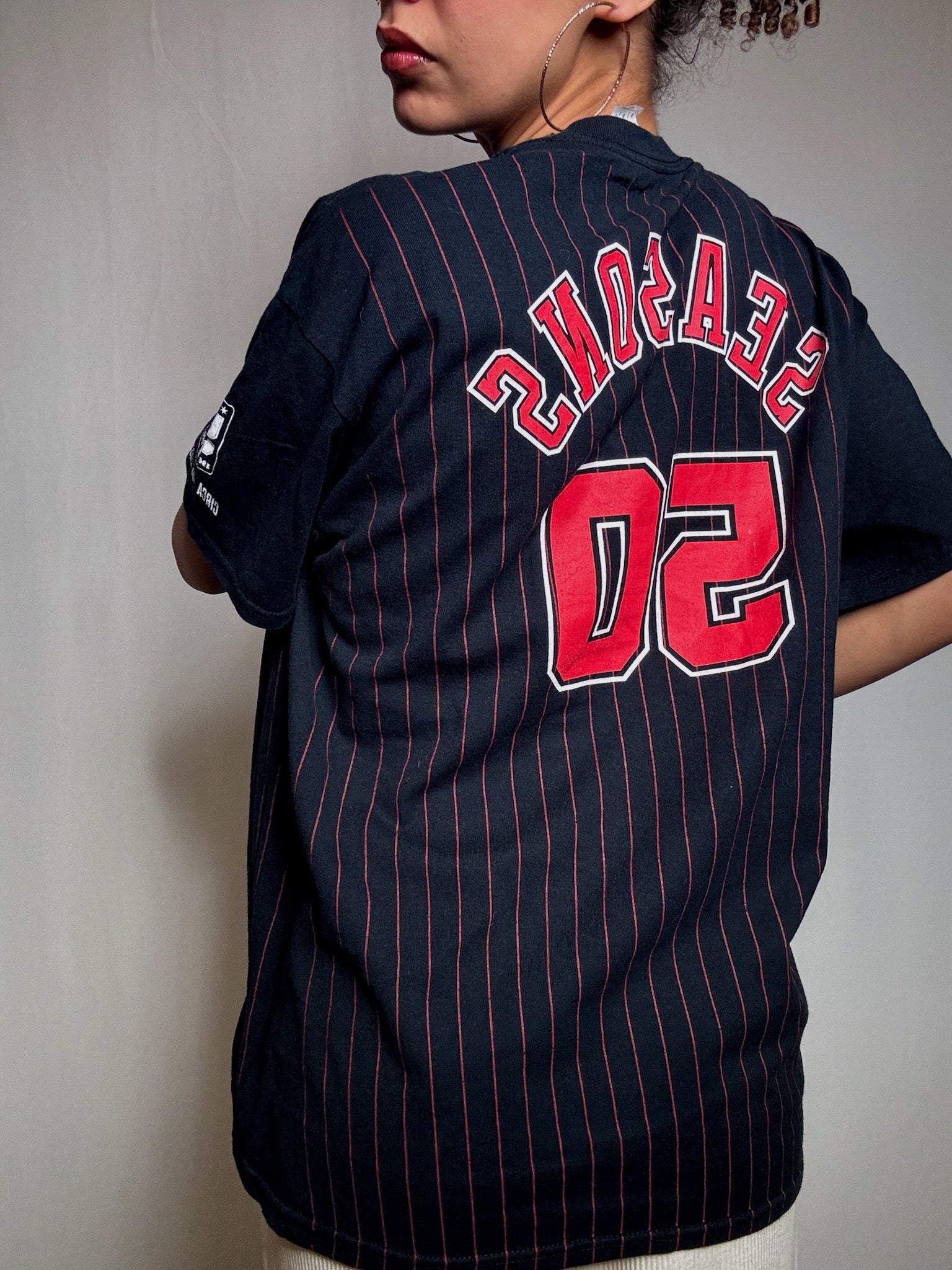 Tee shirt rayé Bulls L vintage