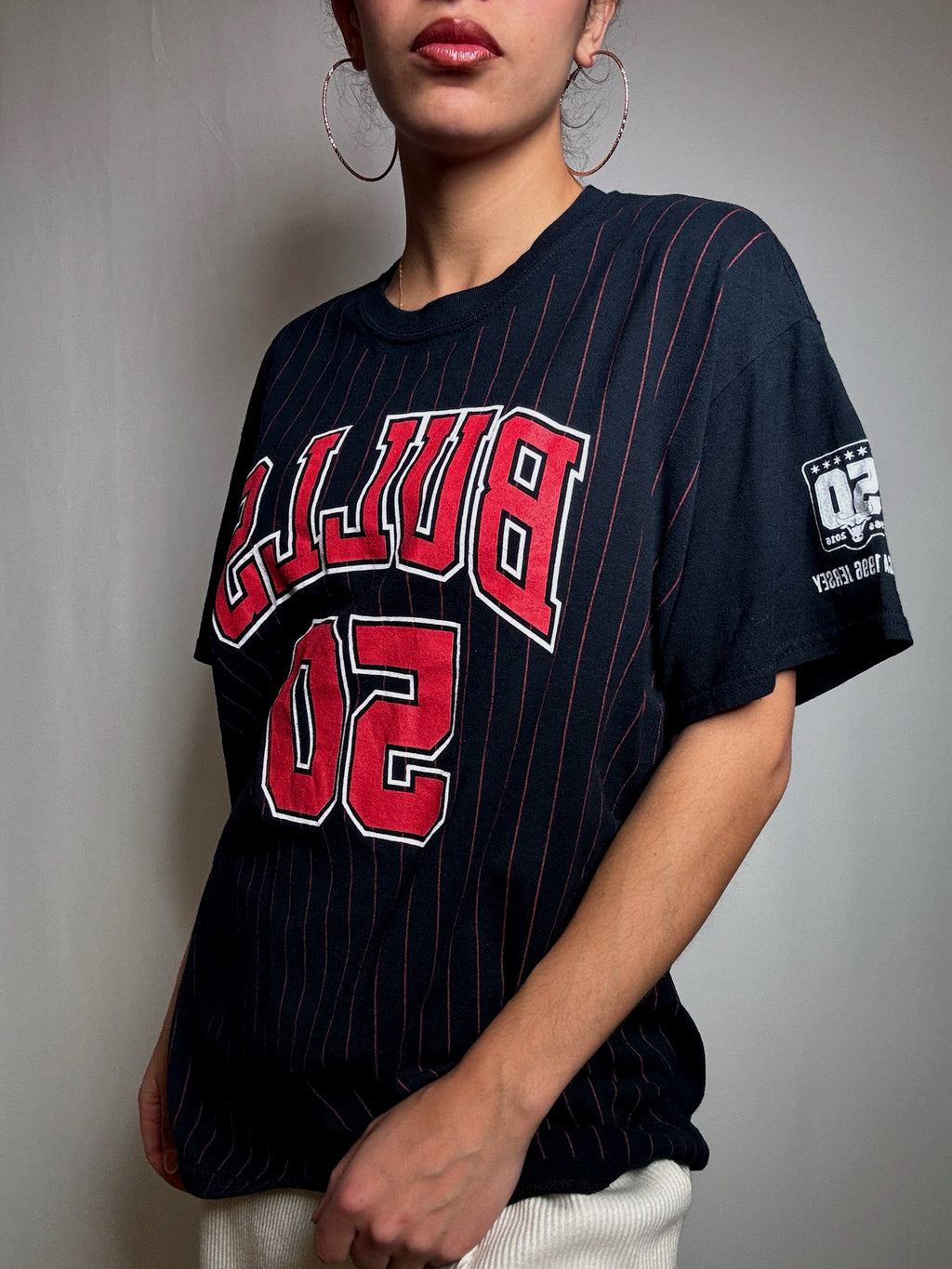 Tee shirt rayé Bulls L vintage