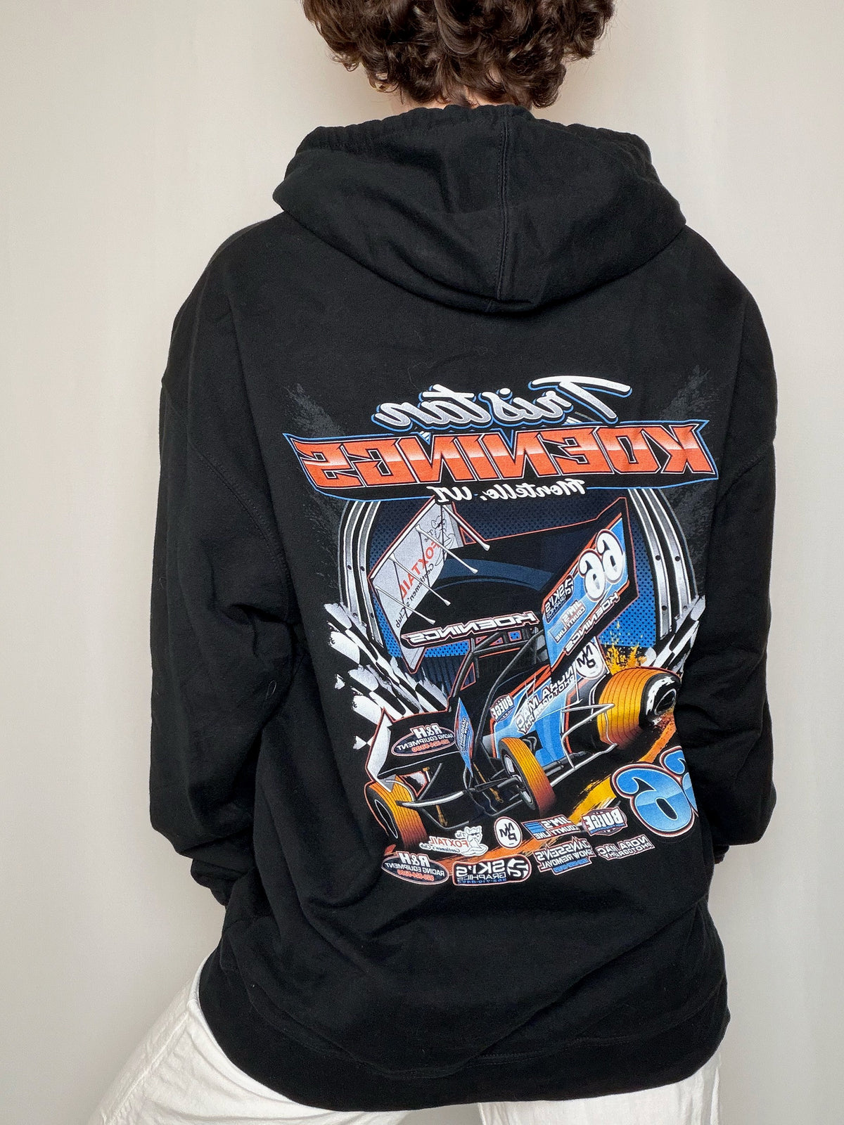 Sweat racing noir XL vintage