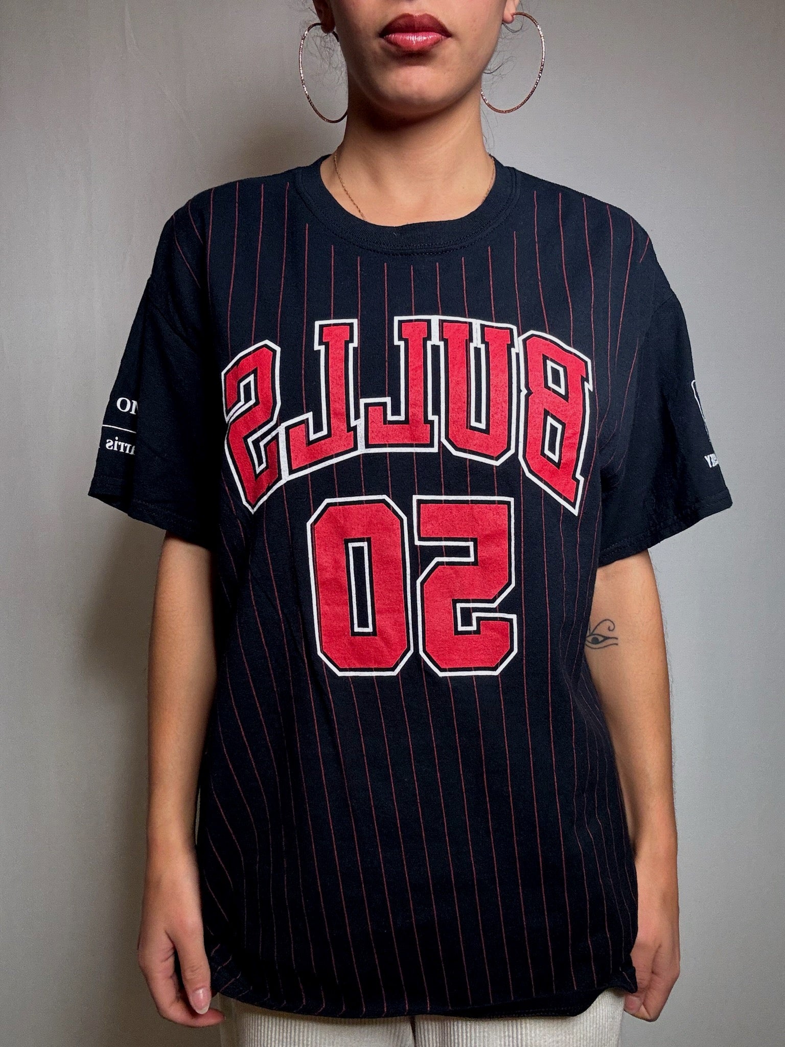 Tee shirt rayé Bulls L vintage