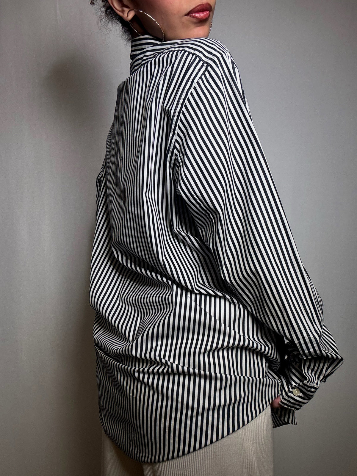 Gestreiftes Ralph Lauren Tunikahemd L Vintage