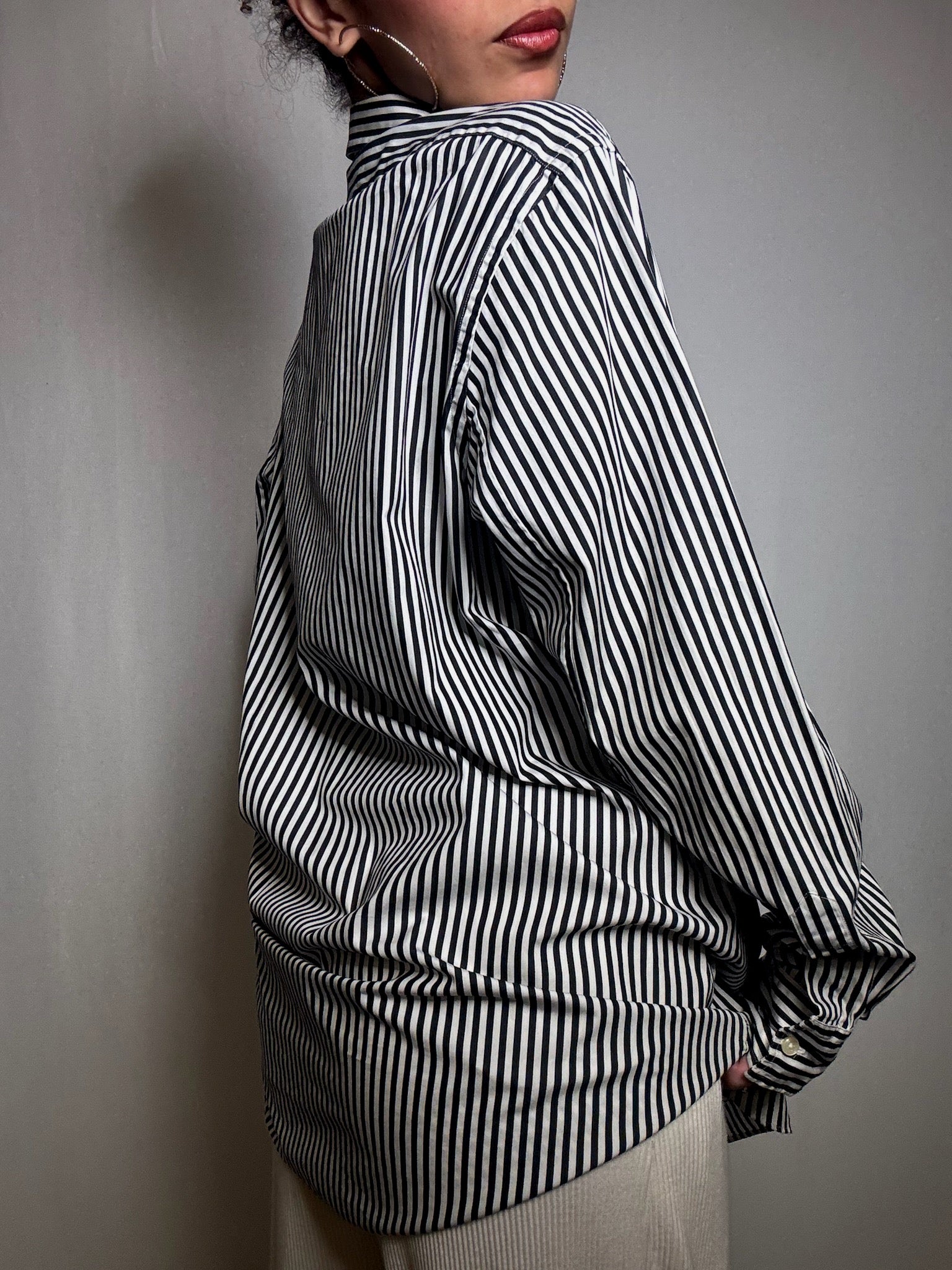 Gestreiftes Ralph Lauren Tunikahemd L Vintage