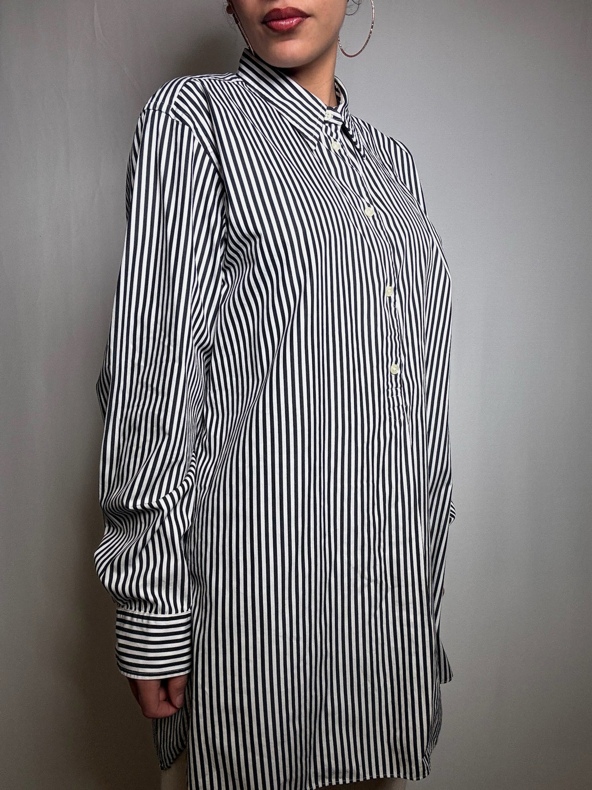 Gestreiftes Ralph Lauren Tunikahemd L Vintage