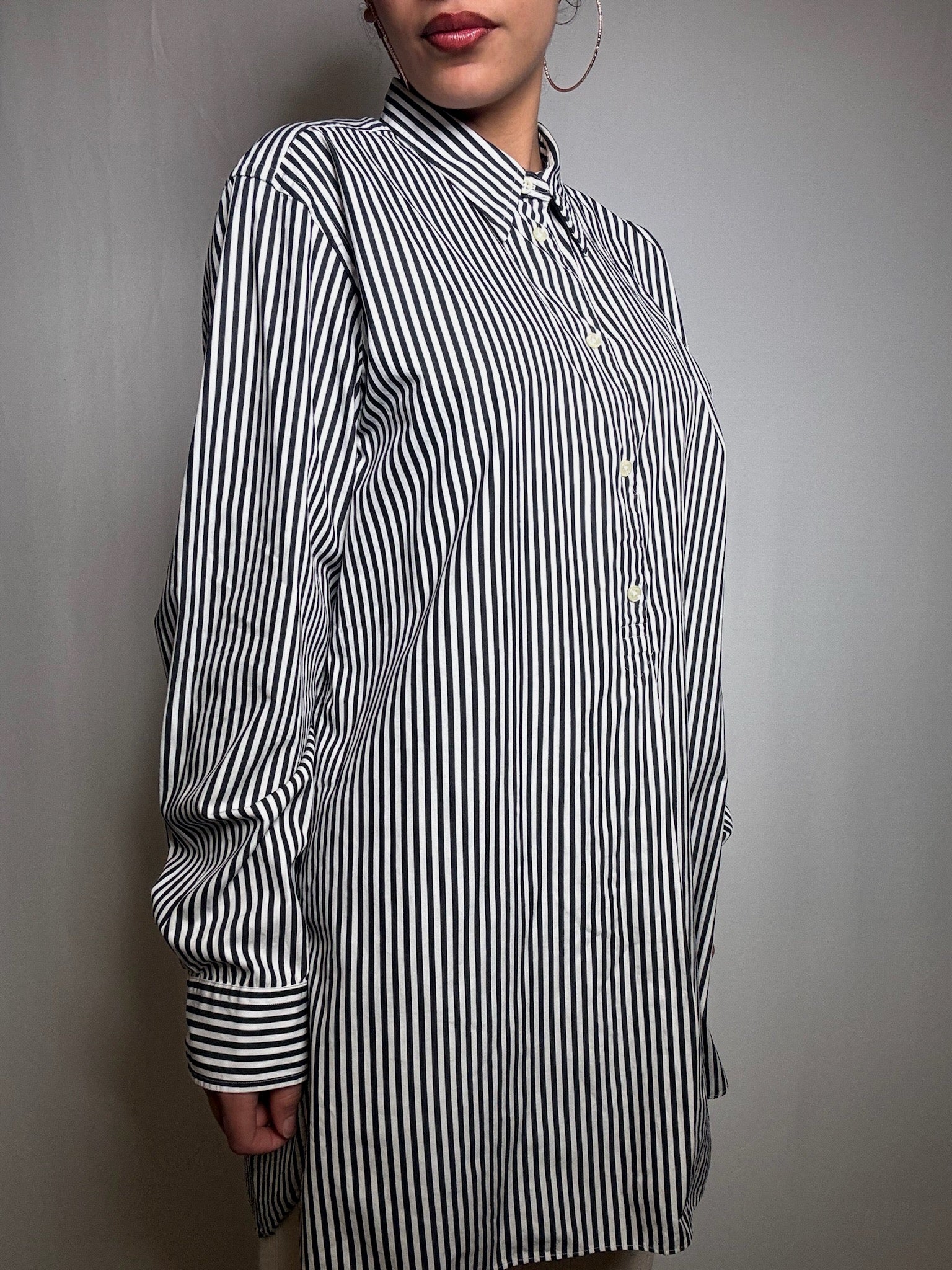 Gestreiftes Ralph Lauren Tunikahemd L Vintage
