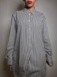 Gestreiftes Ralph Lauren Tunikahemd L Vintage