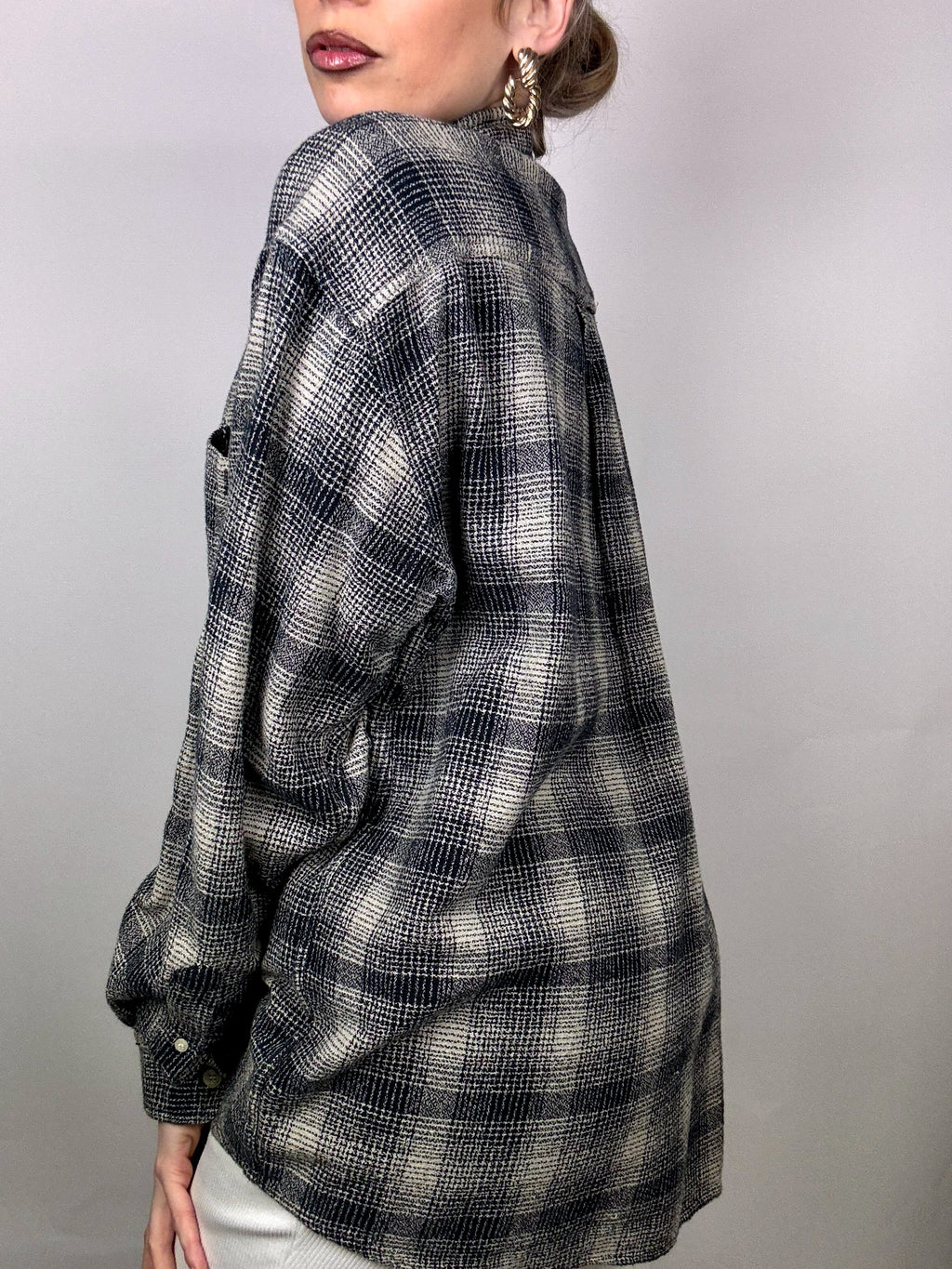 Vintage L/XL Plaid Thick Shirt