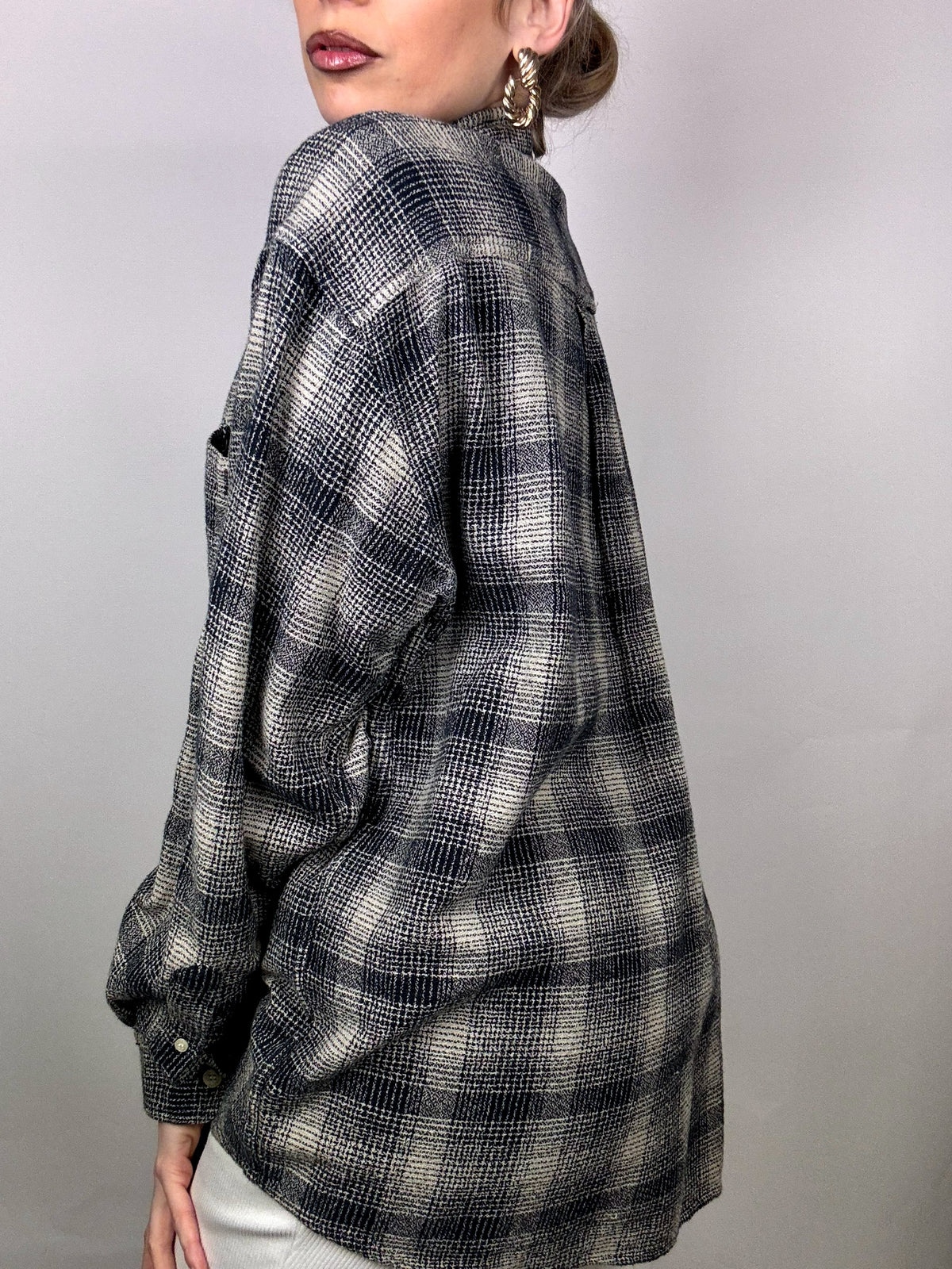 Vintage L/XL Plaid Thick Shirt