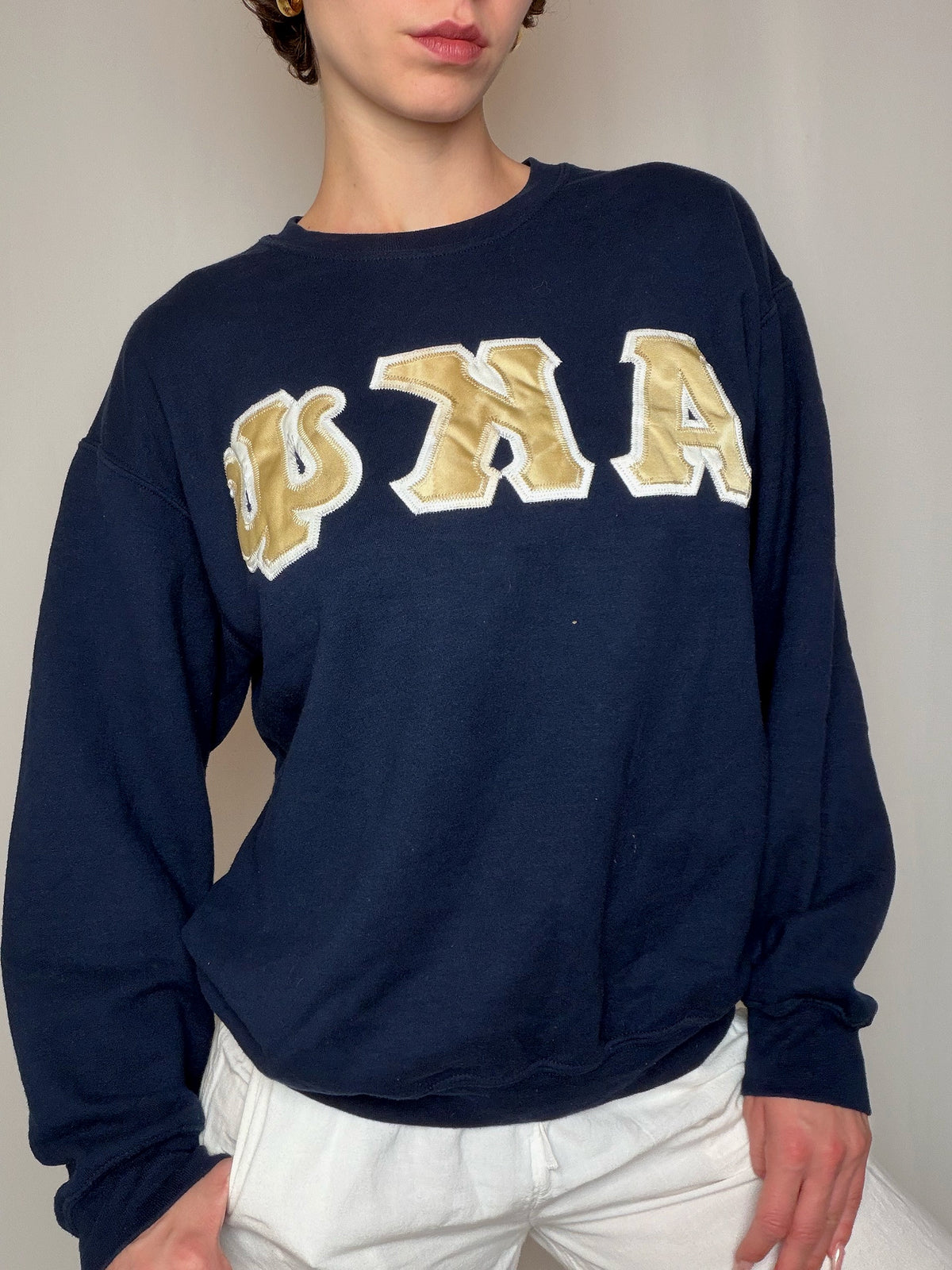 Sweat bleu University M vintage