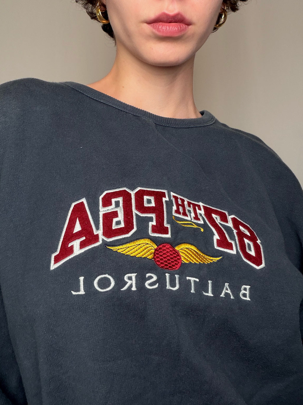 Sweat gris University XL vintage