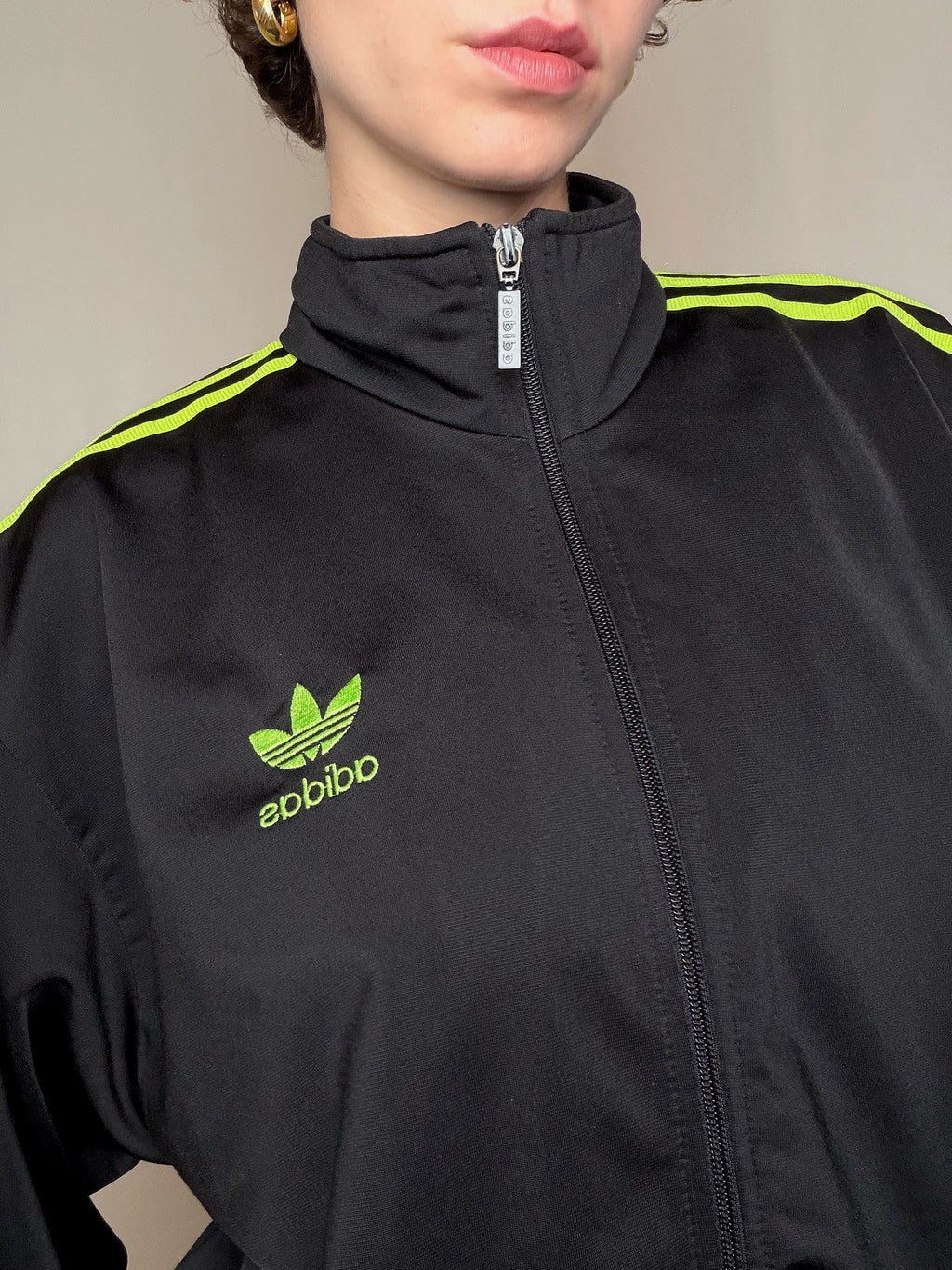 Jacket de sport noir Adidas S/M vintage
