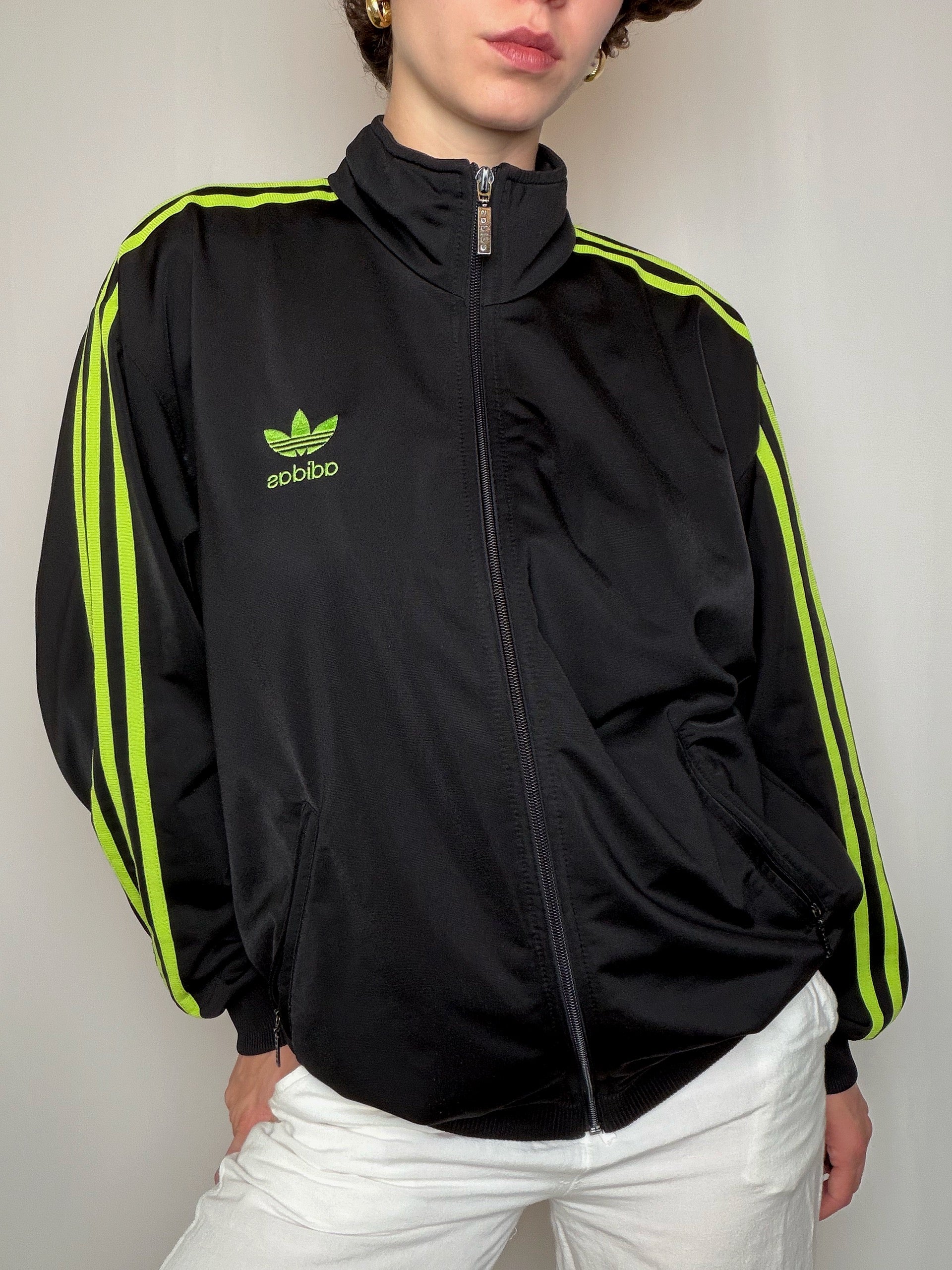 Jacket de sport noir Adidas S/M vintage