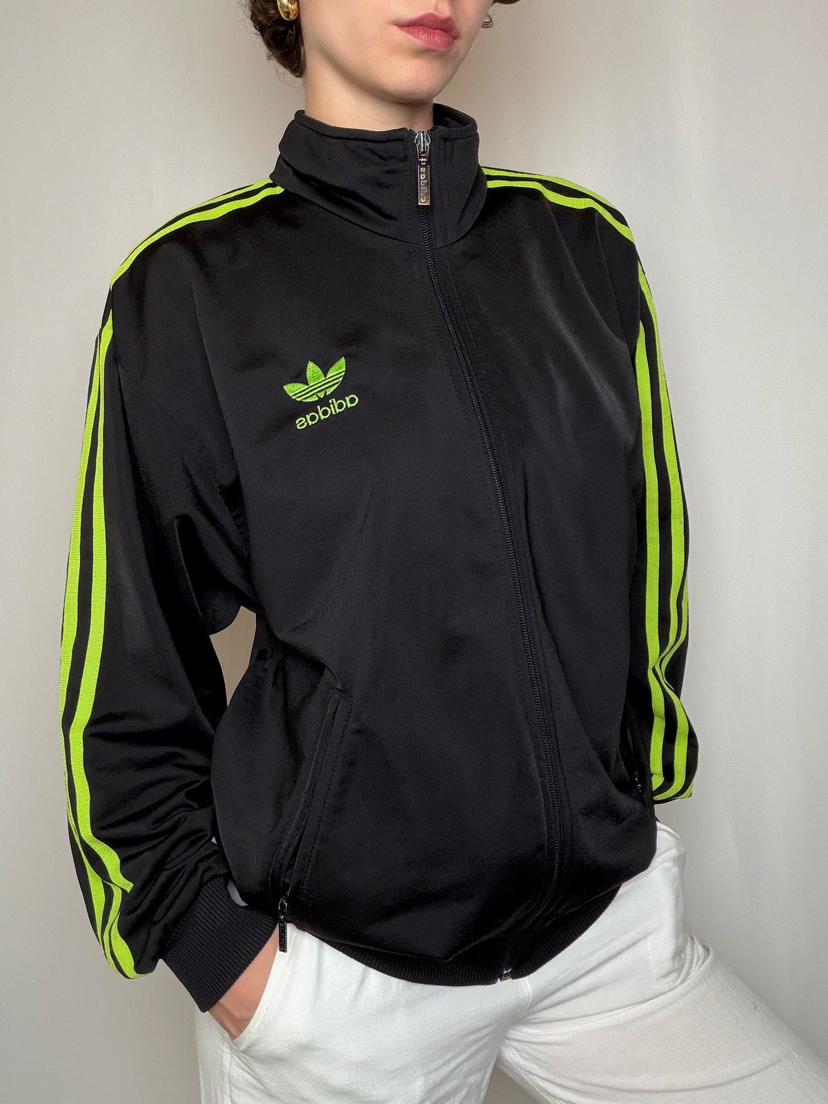 Jacket de sport noir Adidas S/M vintage