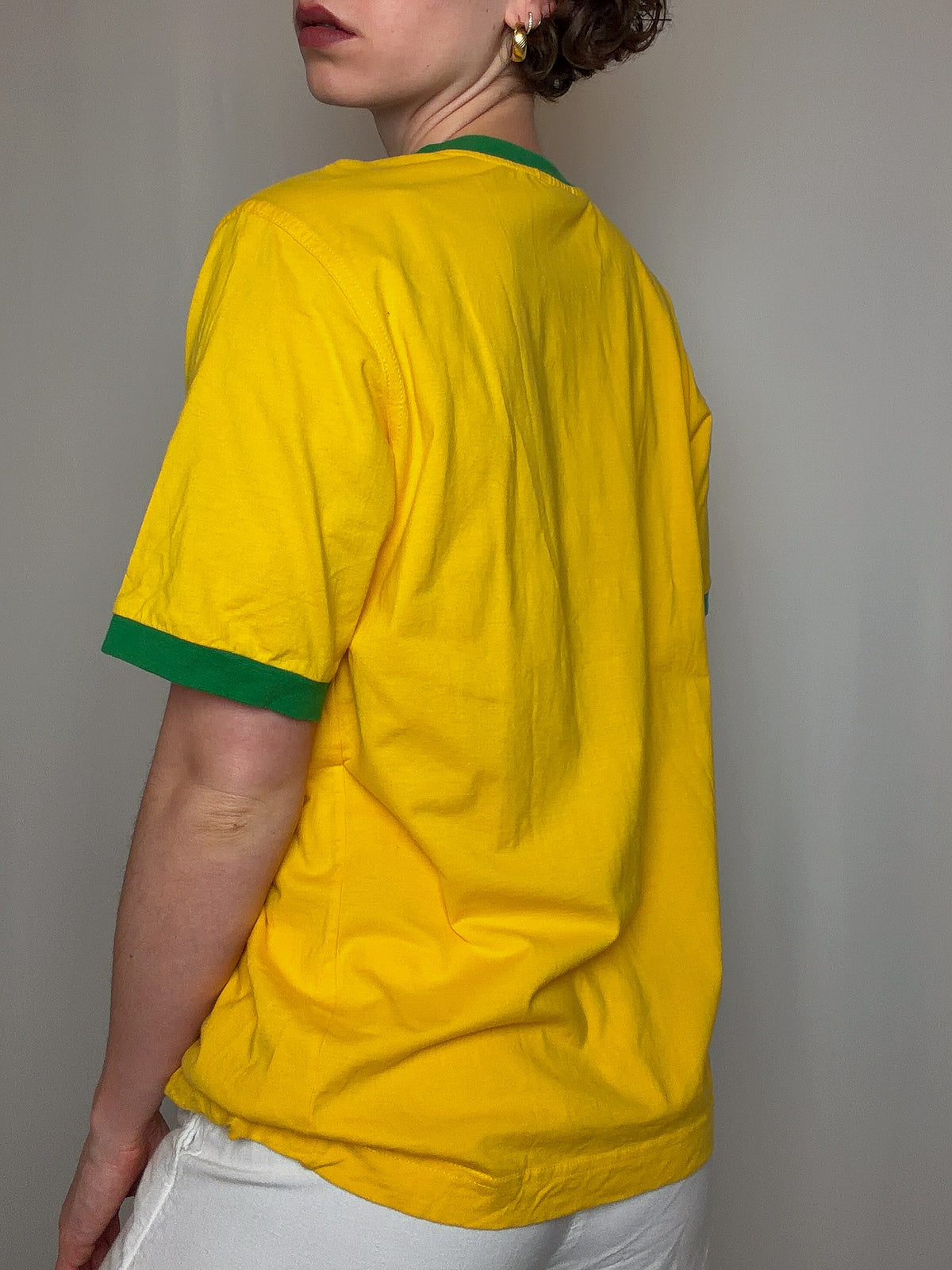 Tshirt jaune et vert Puma L vintage