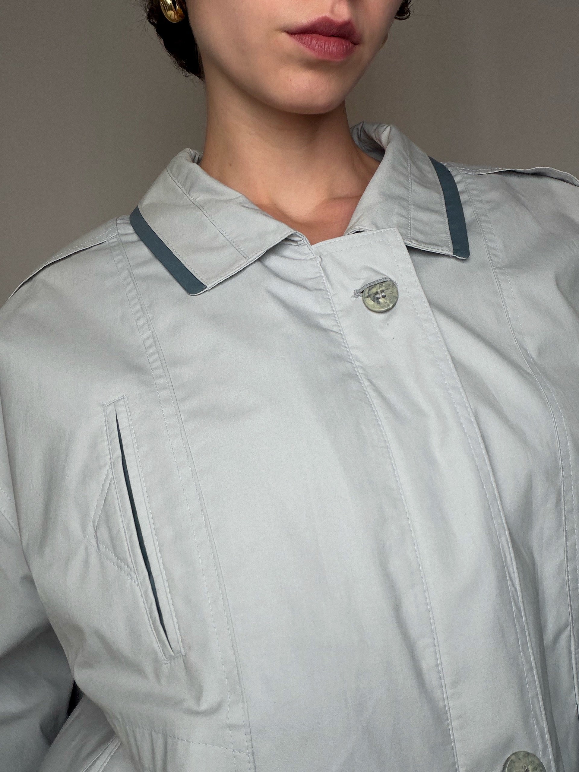 Veste coupe-vent grise XL vintage