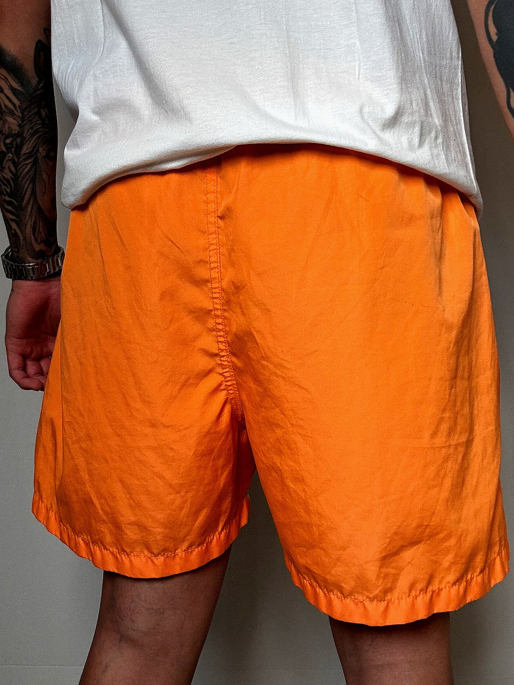 Maillot de bain orange Adidas L vintage