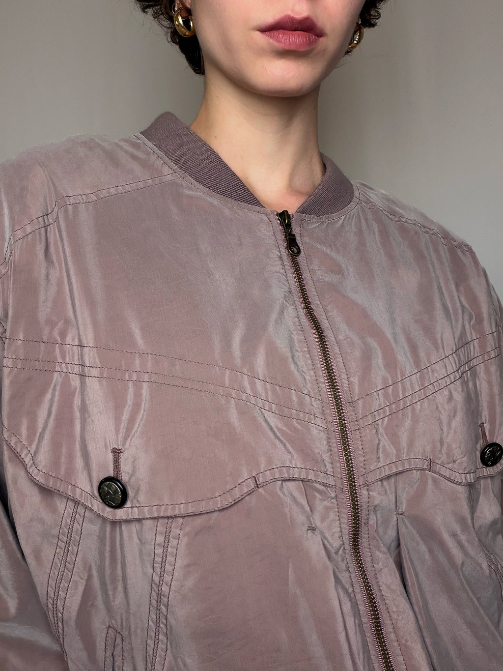 Bomber lilas L vintage