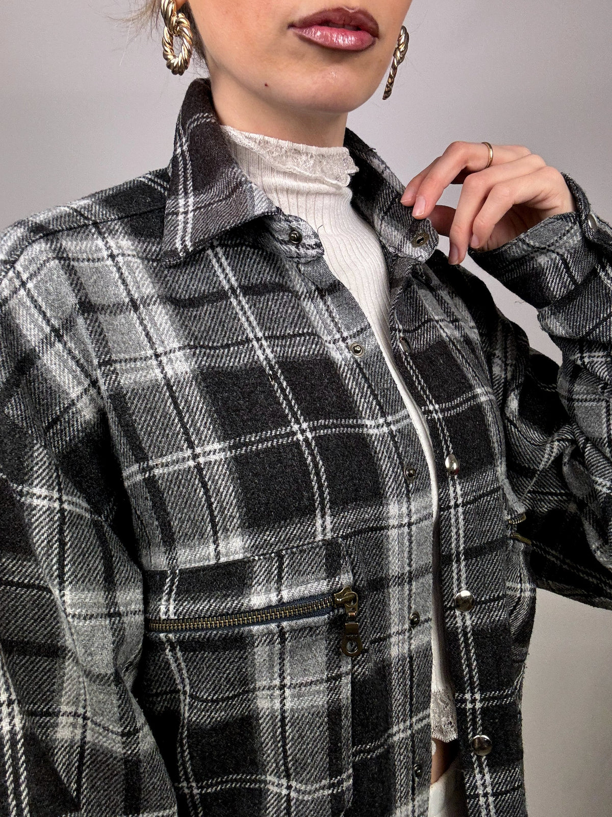 Vintage XL Dickes kariertes Hemd