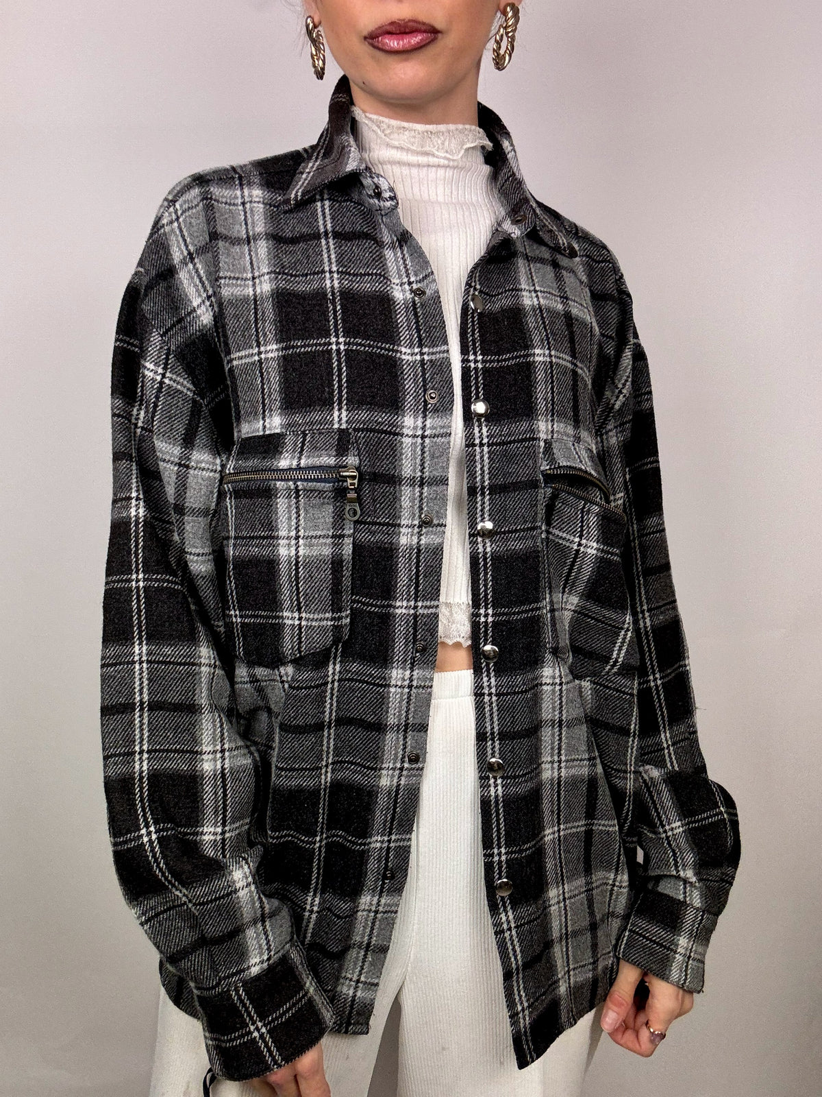 Vintage XL Dickes kariertes Hemd