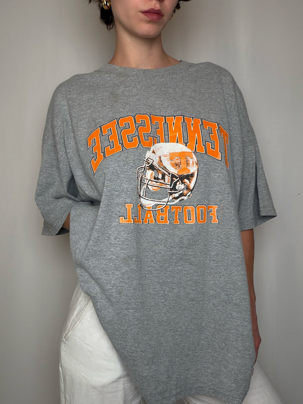 T-shirt gris imprimé TENESSEE Adidas XL vintage