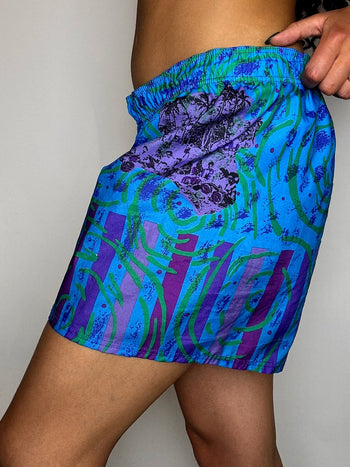 Short imperméable graphique L vintage