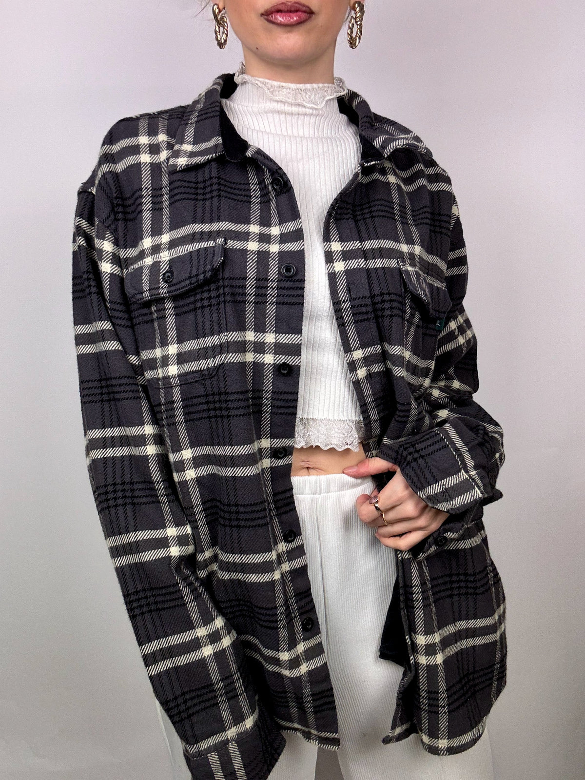 Vintage XL Thick Plaid Shirt